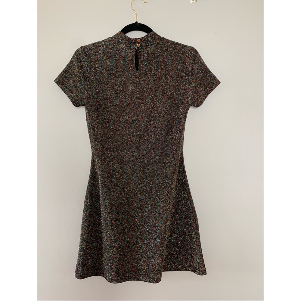 Forever 21 Short Slv Mock Neck Mini Dress